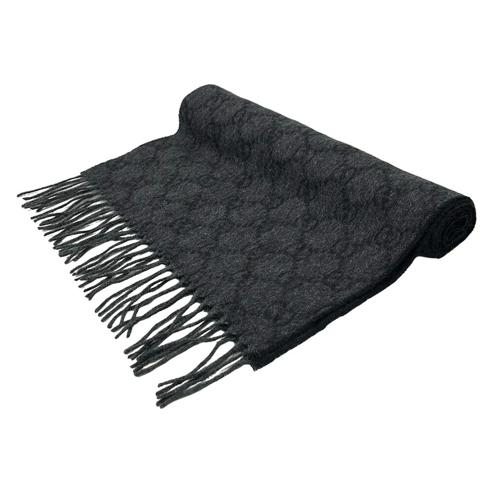 Gucci Dark Gray Cashmere Scarf #360646G55B